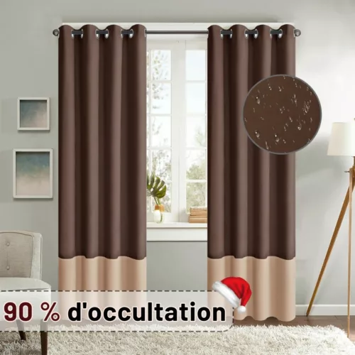 Rideau extérieur imperméable pour tonnelle – Protège du vent et de la pluie – Ambiance cosy en terrasse