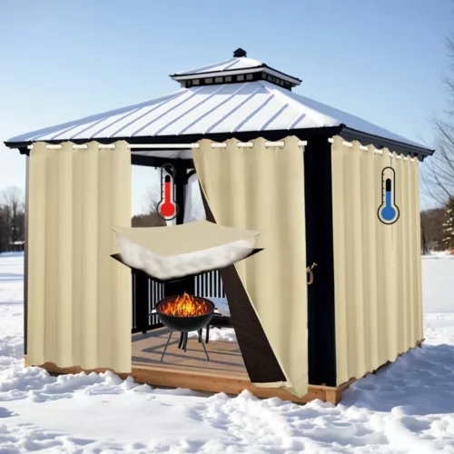 Rideau extérieur occultant pour pergola – Protection solaire, intimité totale et confort en terrasse