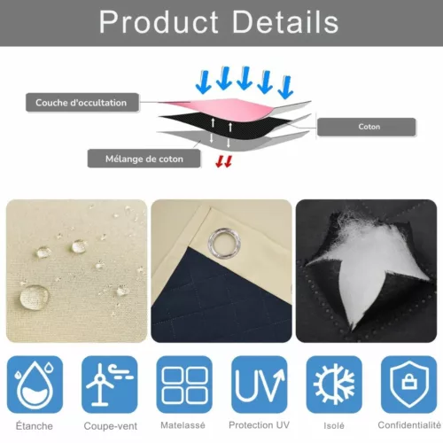 Rideau extérieur occultant pour pergola – Protection solaire, intimité totale et confort en terrasse