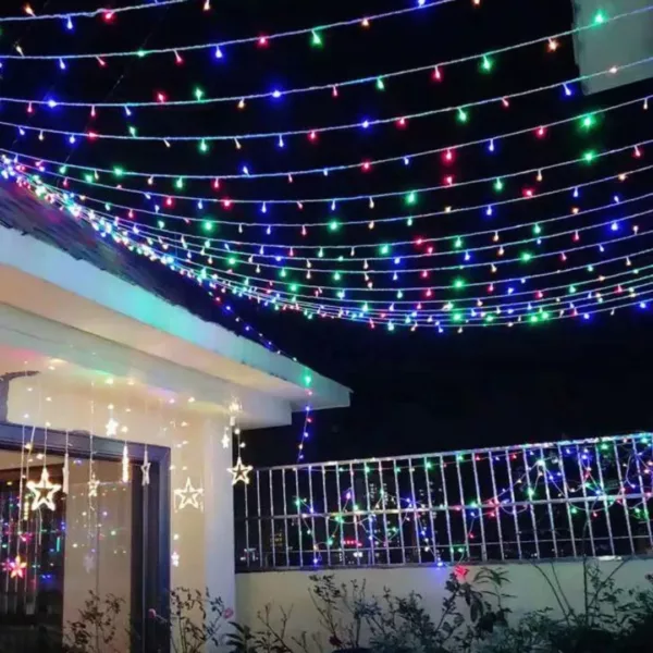 Rideau lumineux batterie pour décoration extérieure