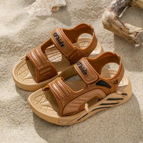 Sandales à scratch pour enfant pieds larges – confort optimal été – faciles à enfiler, idéales pour jeux extérieurs