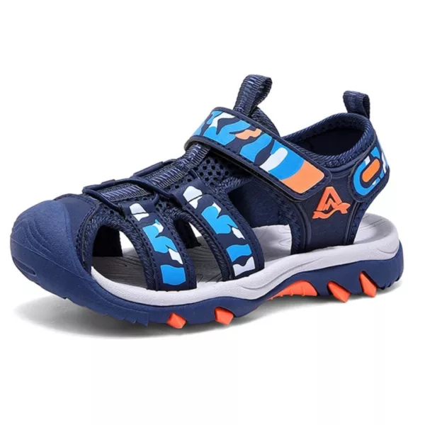 Sandales garçon été à scratch solide – Confort antidérapant pour pieds actifs – Parfaites pour les aventures d'été