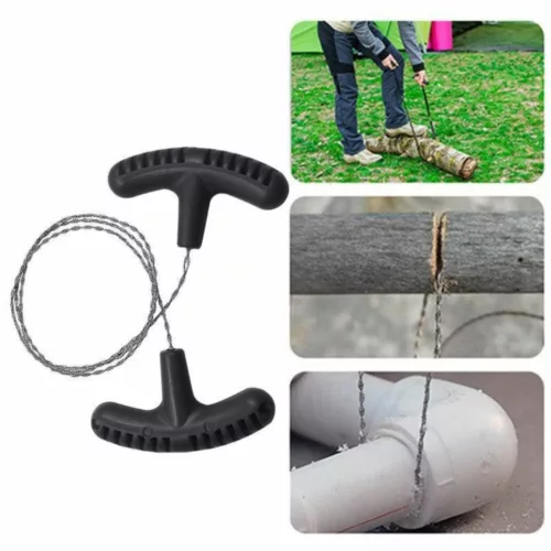 Scie à fil portable pour randonnée – Coupez bois et branches facilement en pleine nature – Ultra légère et compacte