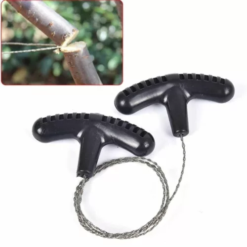 Scie à fil portable pour randonnée – Coupez bois et branches facilement en pleine nature – Ultra légère et compacte
