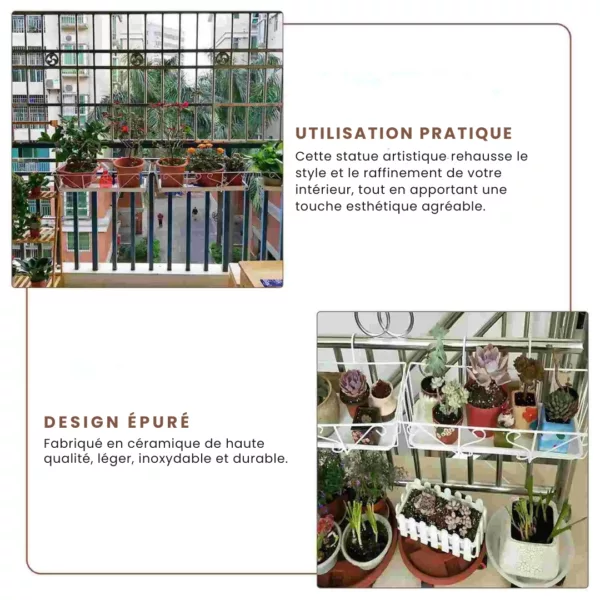 Support pour pots suspendus extérieur balcon – Gagnez de la place et sublimez vos plantes en hauteur
