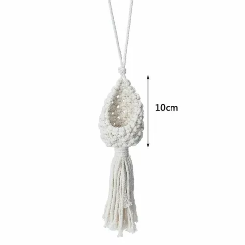 Suspension extérieure en macramé naturel – Ambiance bohème chic pour jardin ou terrasse – Fait main et résistant
