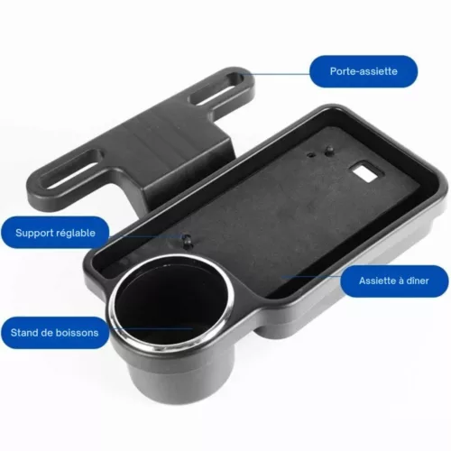 Tablette pliable pour tablette repas train avion – Support compact et stable pour manger ou travailler en voyage