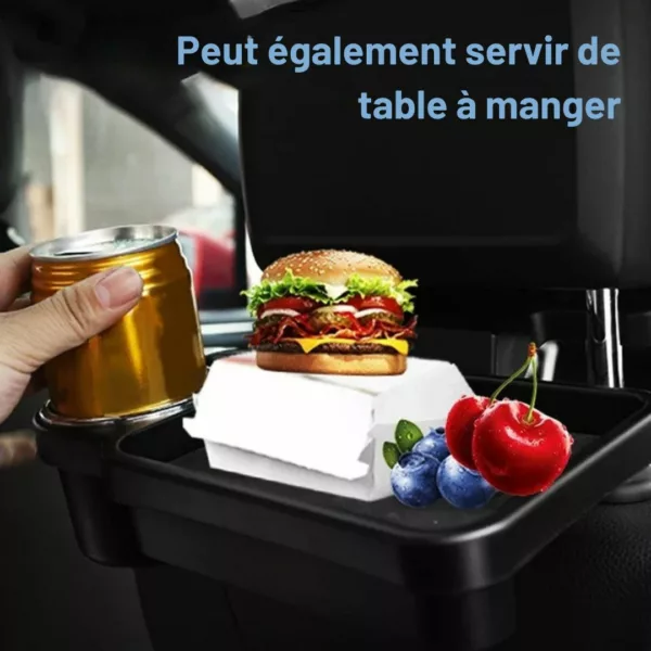 Tablette pliable pour tablette repas train avion – Support compact et stable pour manger ou travailler en voyage