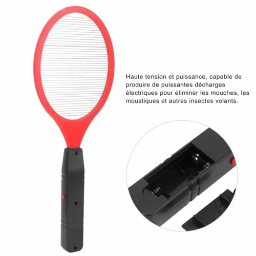 Tapette électrique à mouches rechargeable – Élimination rapide des insectes sans effort, idéale intérieur/extérieur
