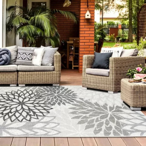 Tapis d’extérieur pour balcon petit format – Idéal pour petits espaces, déco tendance et confort instantané