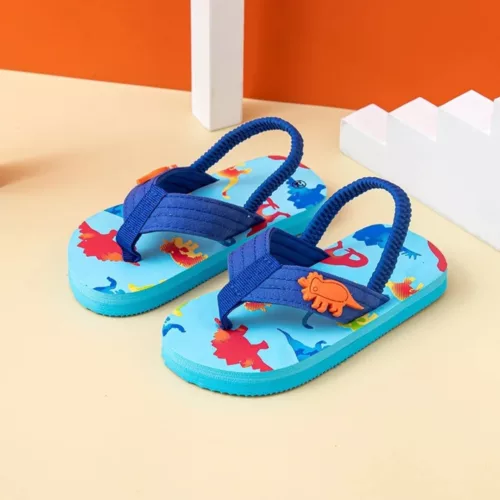 Tongs garçon avec bride arrière élastique – Maintien optimal pour courir et jouer tout l'été