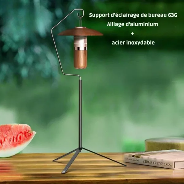 Trépied rotatif pour lampe camping – Éclairage optimal à 360° pour bivouacs et randonnées nocturnes