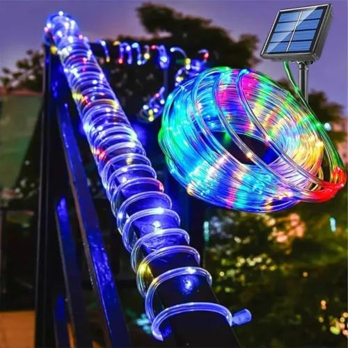 Guirlande solaire extérieure 200 leds multicolores