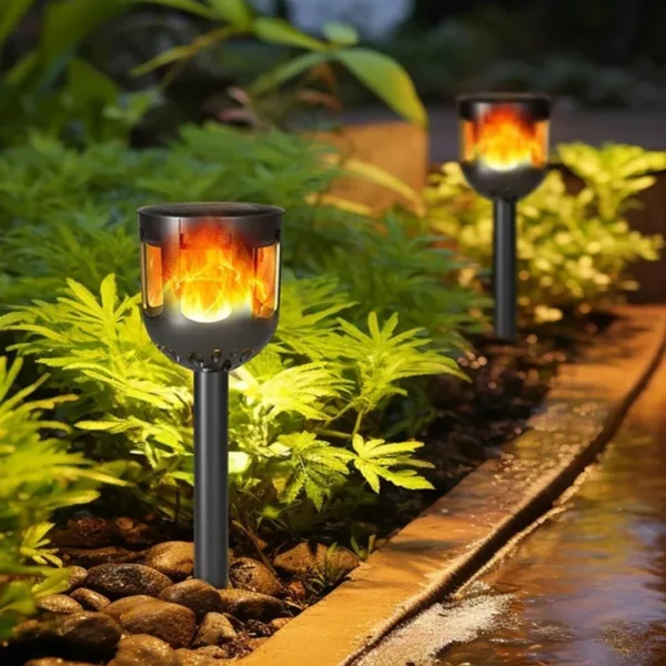 Lampe solaire torche flamme dansante extérieure – Image 3