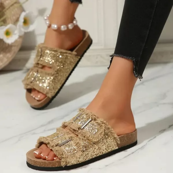 Mules femme paillettes tendance été – Image 6
