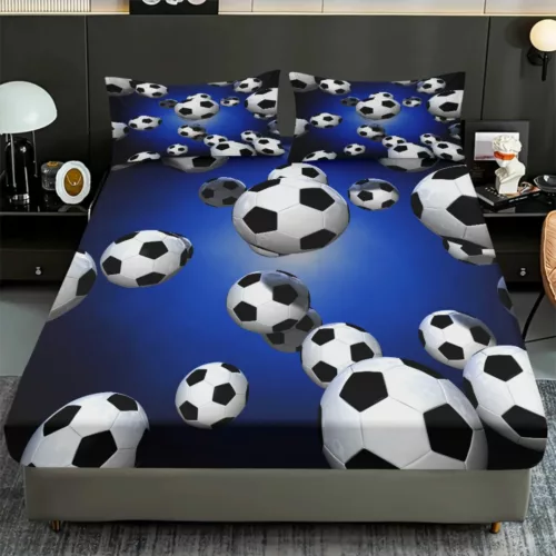 Parure de lit ballons de foot 3D