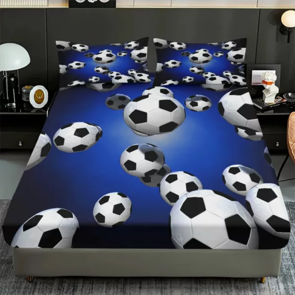Parure de lit ballons de foot 3D