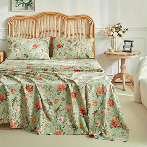 Parure de lit fleurs vintage élégantes