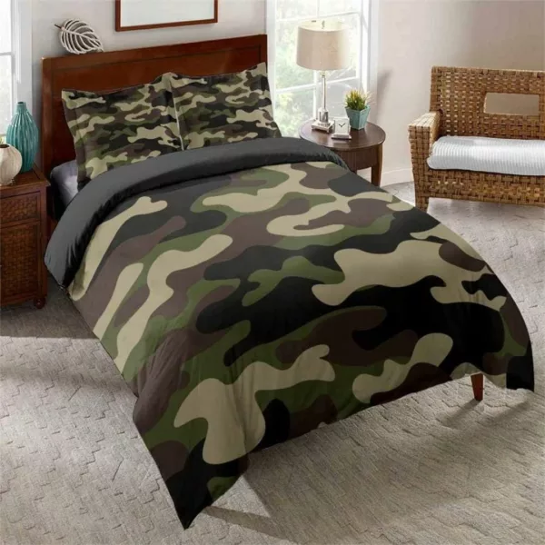 Parure de lit imprimé camouflage militaire – Image 2