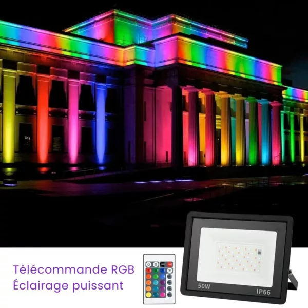 Projecteur led extérieur autonome pour soirée – Image 2