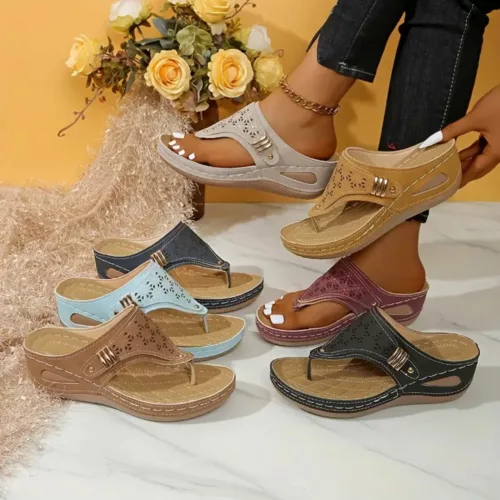 Sandales mi-talons confort voûte