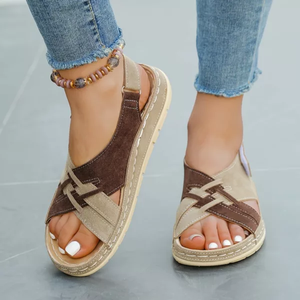 Sandales ouvertes confort tressées femme – Image 4