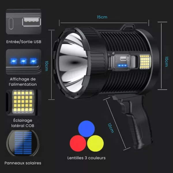 Spot led étanche rechargeable sans fil extérieur – Image 6