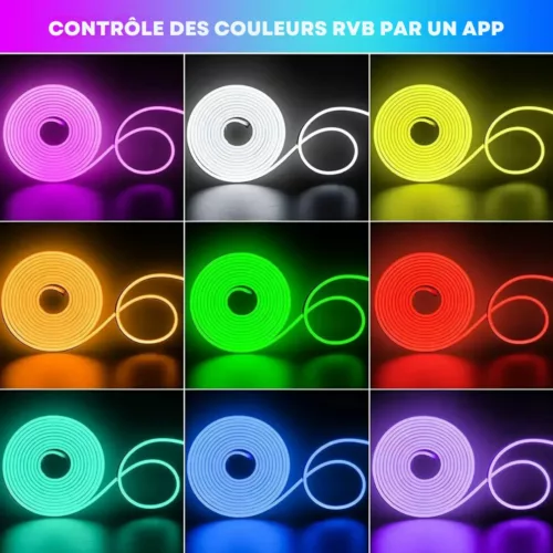 Tube led flexible multicolore décoration festive