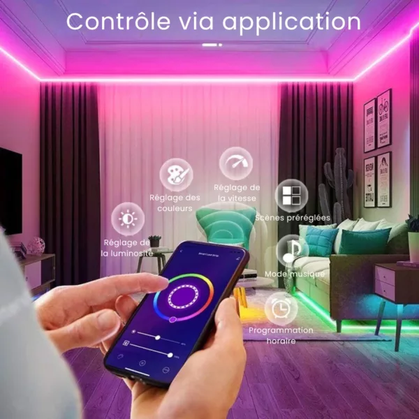 Tube lumineux led flexible extérieur soirée – Image 6
