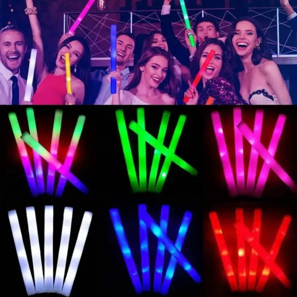 Bâtons lumineux mousse réutilisables pour soirée – Image 2