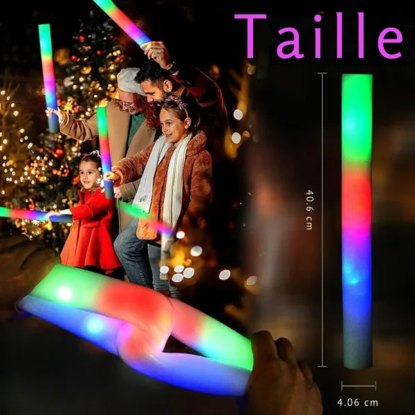 Bâtons lumineux mousse réutilisables pour soirée – Image 3