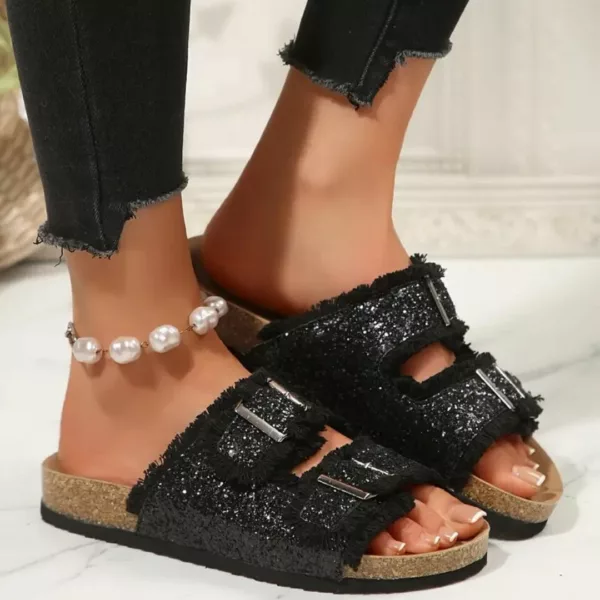 Mules femme paillettes tendance été – Image 13