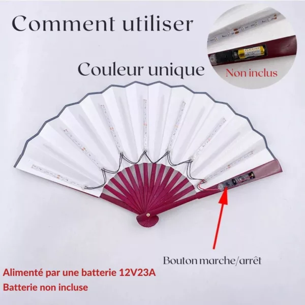 Ventilateur portable lumineux led pour fête – Image 5