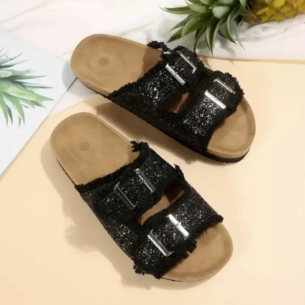 Mules femme paillettes tendance été – Image 14