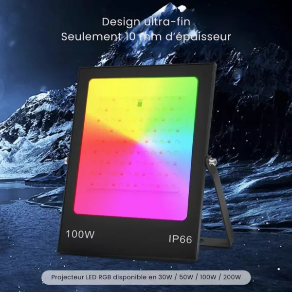 Projecteur led multicolore étanche extérieur jardin – Image 2