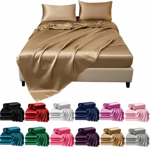 Parure de lit satin doux luxe