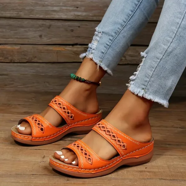 Sandales larges cousues confort femme – Image 17