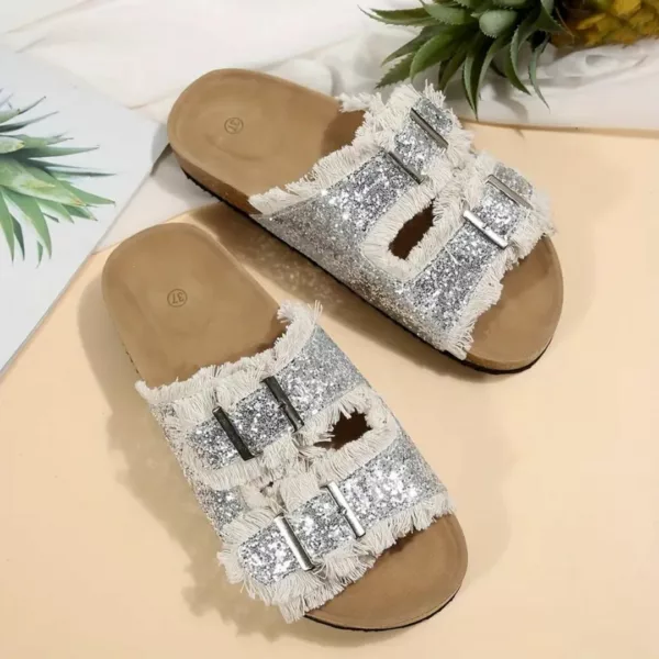 Mules femme paillettes tendance été – Image 8