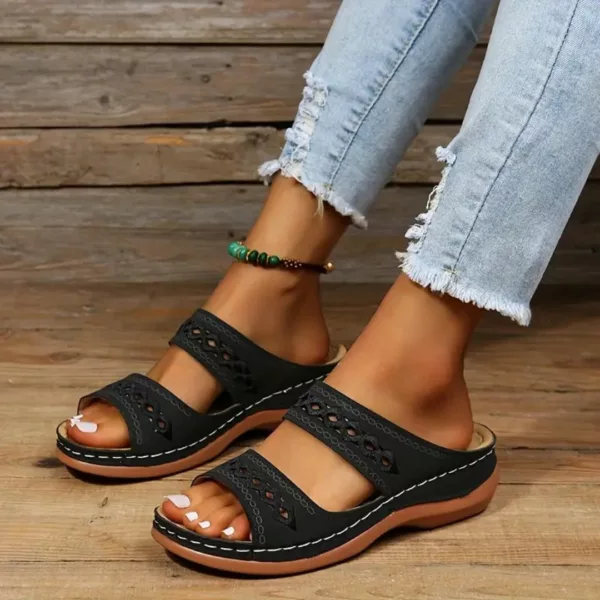 Sandales larges cousues confort femme – Image 7