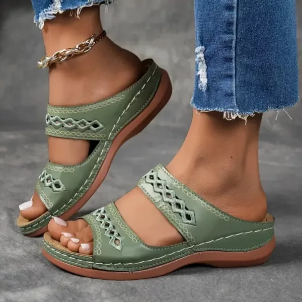 Sandales larges cousues confort femme – Image 18