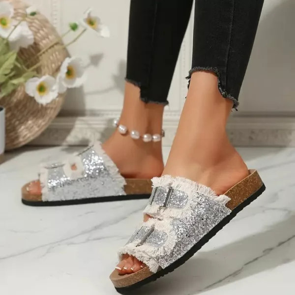 Mules femme paillettes tendance été – Image 10