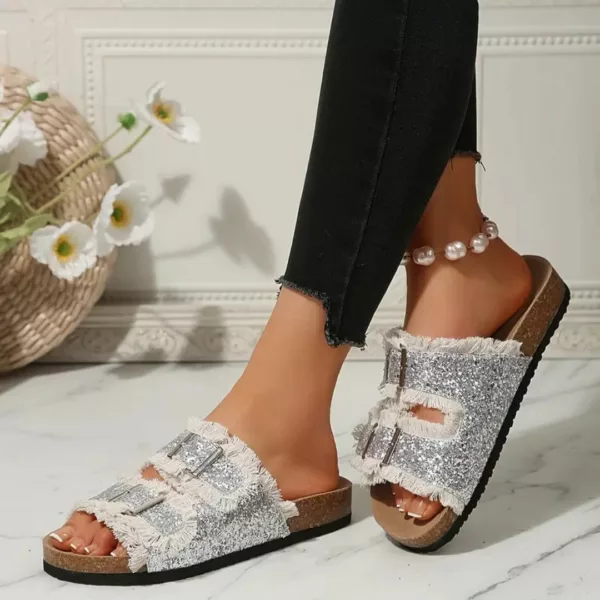 Mules femme paillettes tendance été – Image 7