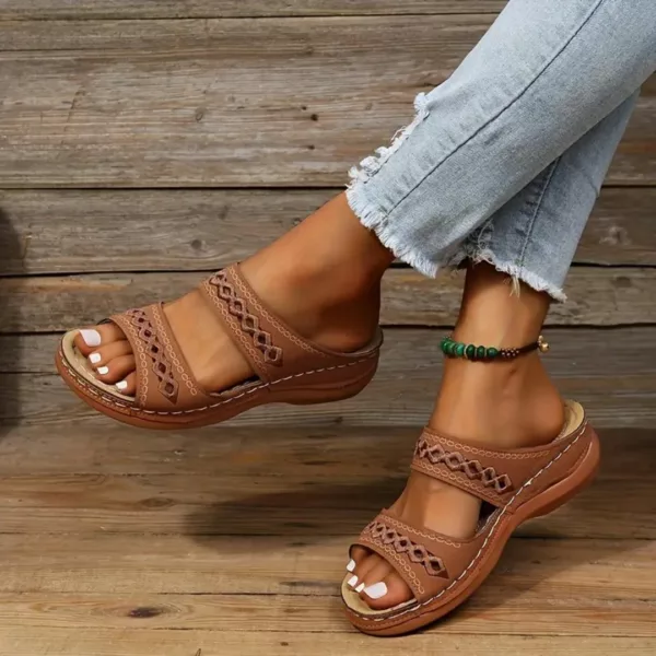 Sandales larges cousues confort femme – Image 11