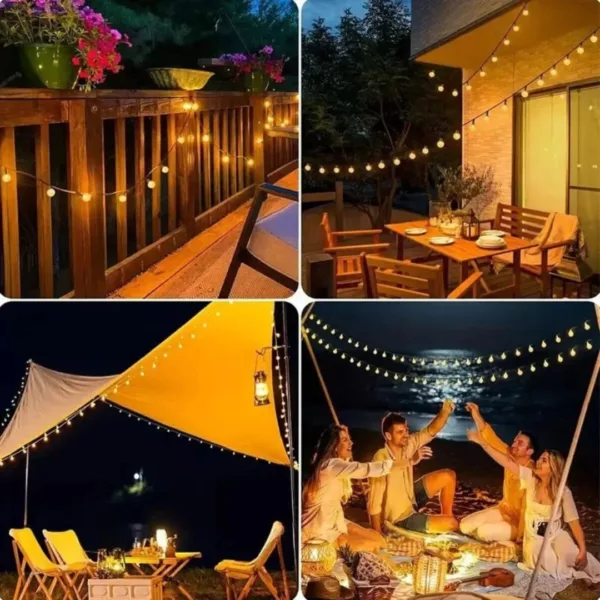 Guirlande lumineuse solaire pour pergola extérieure – Image 6