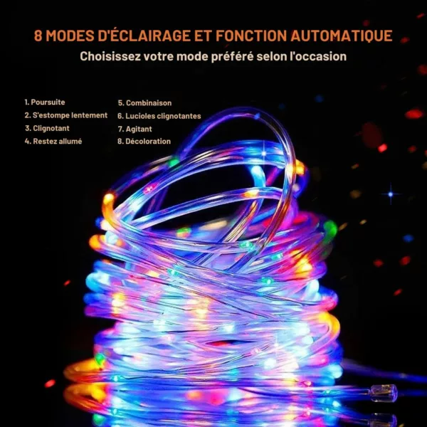 Guirlande solaire extérieure 200 leds multicolores – Image 8