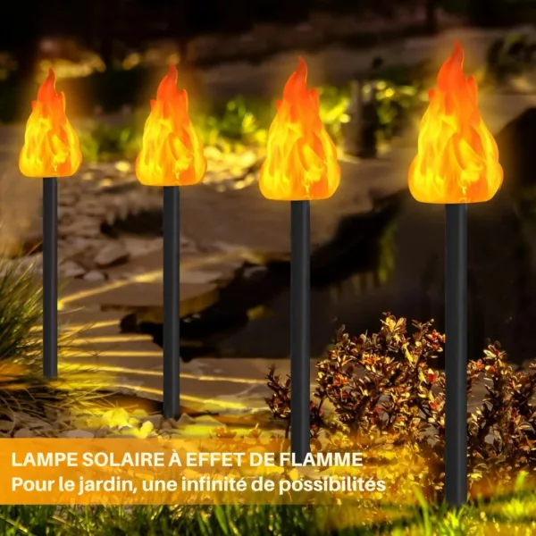 Lampe solaire led effet feu extérieur – Image 6