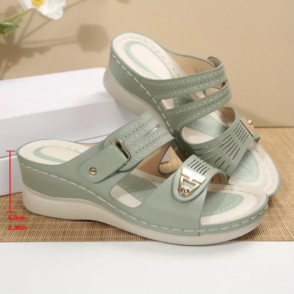 Mules compensées femme confort réglable – Image 5