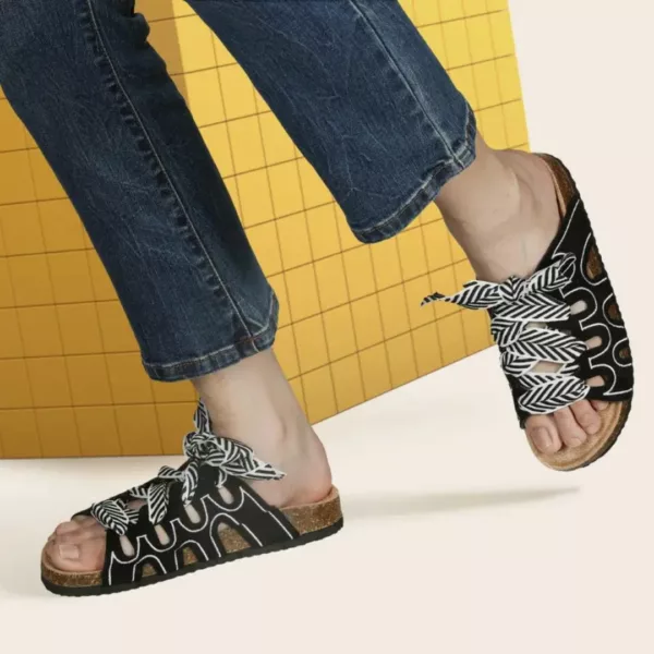 Mules femme bohème nœud confort – Image 5