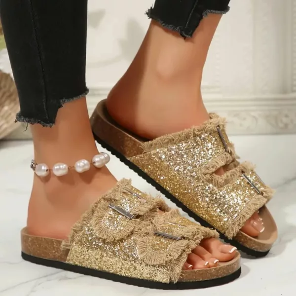 Mules femme paillettes tendance été – Image 5