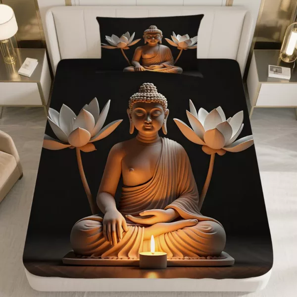 Parure de lit Bouddha lotus et sérénité – Image 3